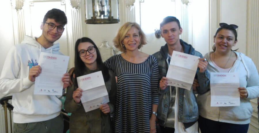 Estudiantes del curso español+prácticas en TANDEM Madrid