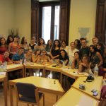 Grupo de estudiantes españoles en clase, TANDEM Madrid