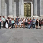 Spanish group in front of the Spanish Congress, TANDEM Madrid