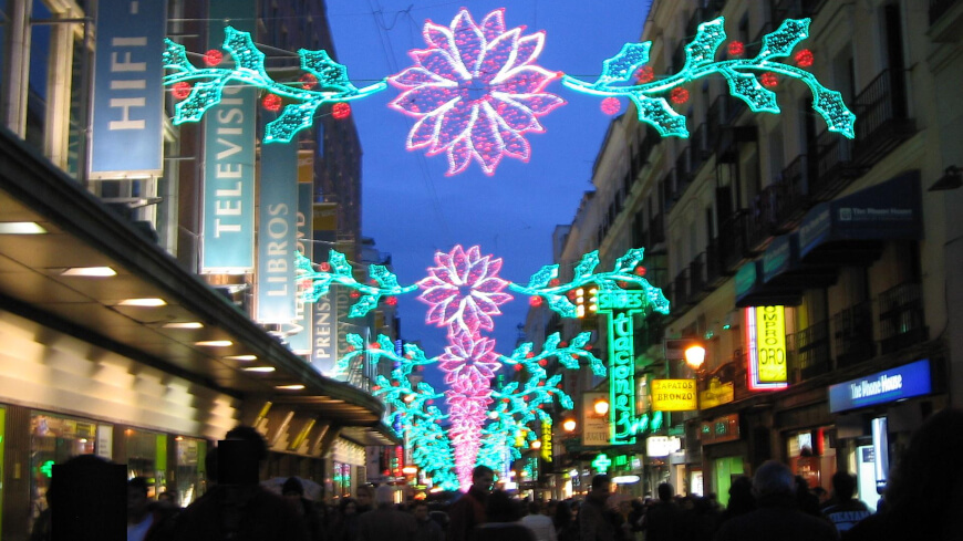 Calle Preciados Madrid Christmas